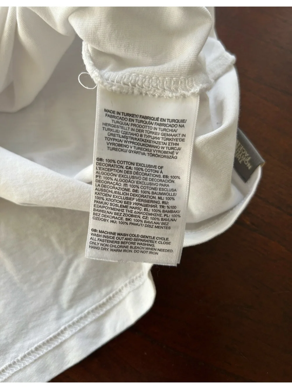 The North Face White Short Sleeve Logo Crew Tee size L